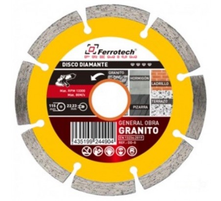 DISCO DIAMANTE GRANITO GENERAL Ø115MM FERROTECH