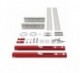 JUEGO ACCESORIOS MODELO LITE GLASS+100 KSC : COLOR:PLATA, GROSOR:Vidrio 10 mm