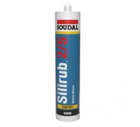 SILICONA NEUTRA SANITARIA SOUDAL SILIRUB 2S 300ML