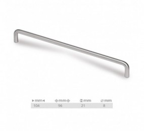 TIRADOR ROD 7813-031 INOX CEPILLADO 96MM