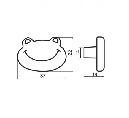 TIRADOR FROG 5625-000 RANA VERDE 51X35MM