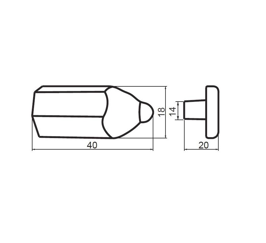 TIRADOR PENCIL 5629-000 LAPIZ ROJO 51X23MM