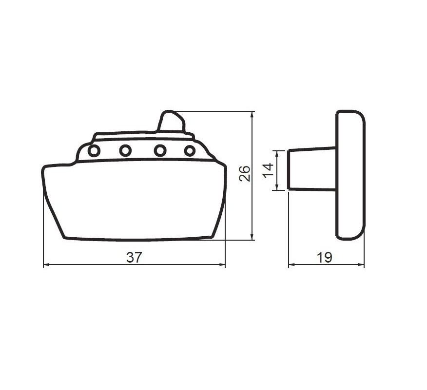 TIRADOR SHIP 5627-000 BARCO AZUL 50X35MM