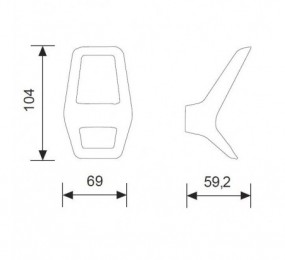 PERNIO MODELO 950/90 P.A. CANTO RECTO CROMO MATE