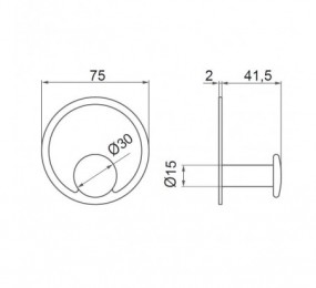 PERNIO MODELO 950/90 P.A. CANTO RECTO CROMO MATE