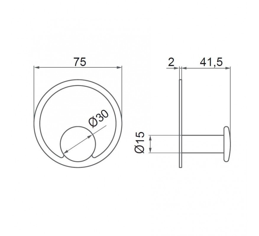 PERCHA PX-334 INOX MATE