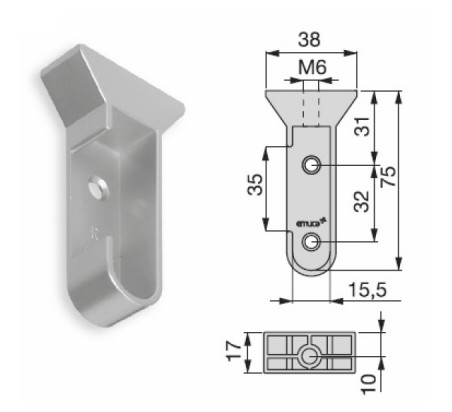 JUEGO SOPORTE LATERAL SILK 2 ALUMINO MATE