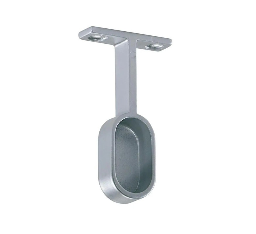 SOPORTE TUBO OVAL LATERAL CON TAPA