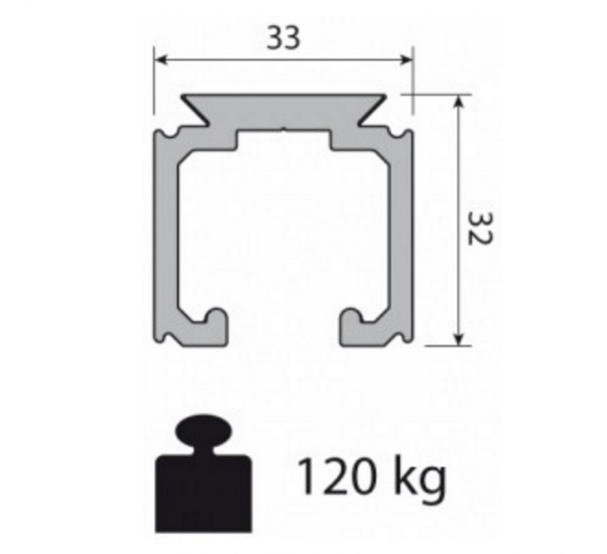 GUIA ALUMINIO ANONIZADO KOBLENZ 500 10