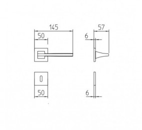 PASACABLES RECTANGULAR PC2000 180X50MM CROMO MATE