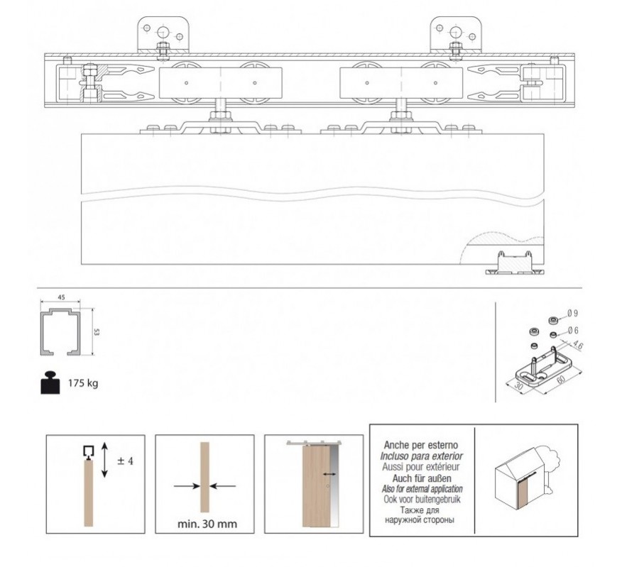 KIT ACCESORIOS 1 PUERTA 0830 3 KOBLENZ