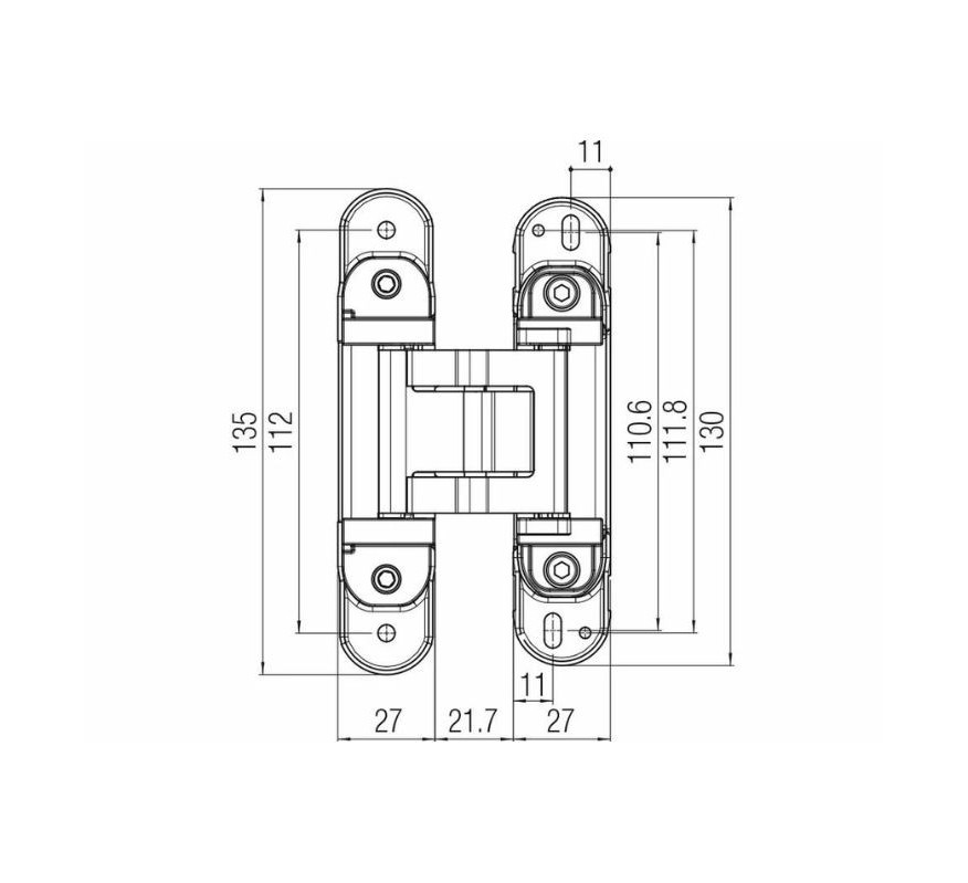 BISAGRA INVISIBLE KUBICA HYBRID K2780