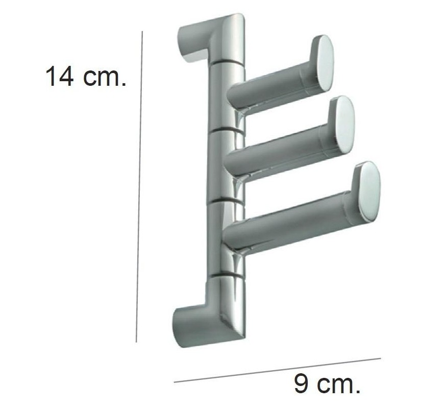 COLGADOR 3 MICRA CROMO BRILLO