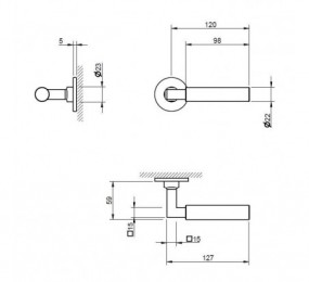 CERRADURA MAGNETICA AGB POLARIS 2XT PARA BAÑO