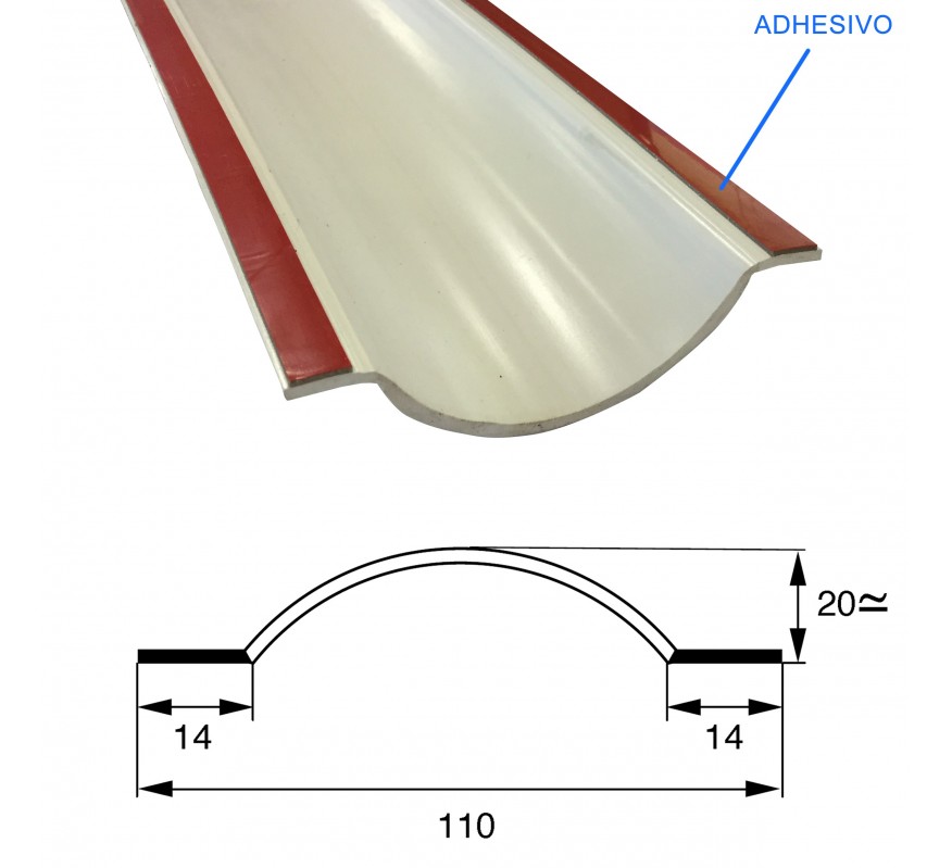 PERFIL ANTIPILLADEDOS BLANCO ADHESIVO 1500MM
