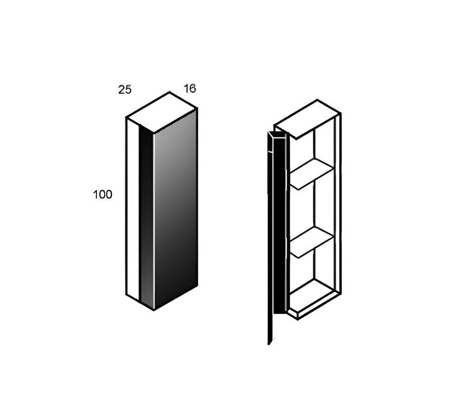 ARMARIO WATERSTONE 100X25X16