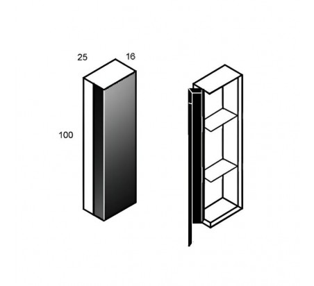 ARMARIO WATERSTONE 100X25X16