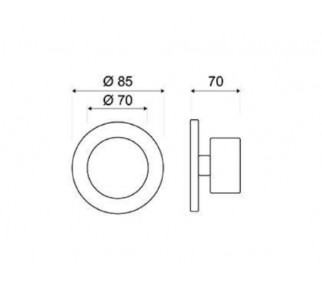 POMO DE PUERTA SETA EQ-1085 85MM NEGRO MATE