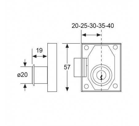 CERRADURA MODELO 23R LATONADA