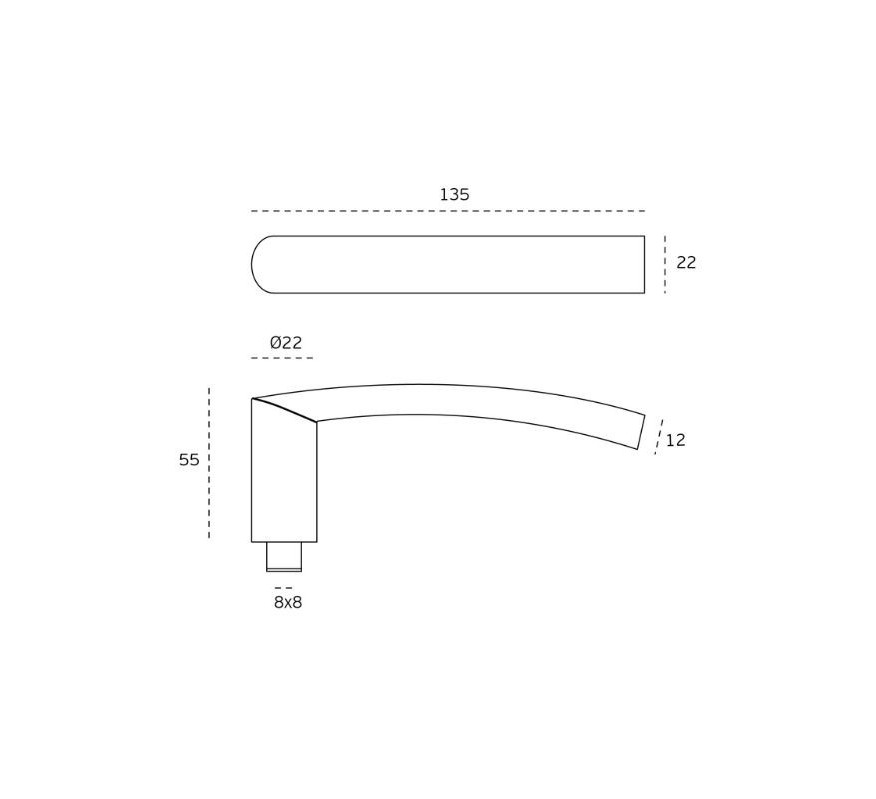 JUEGO MANILLAS ARCO SIN ROSETA INOX  IN.00.141.SR