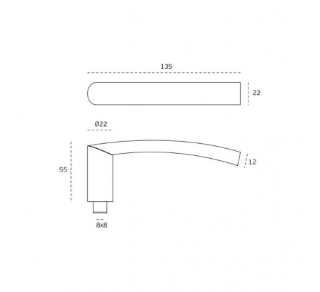 JUEGO MANILLAS ARCO SIN ROSETA INOX  IN.00.141.SR