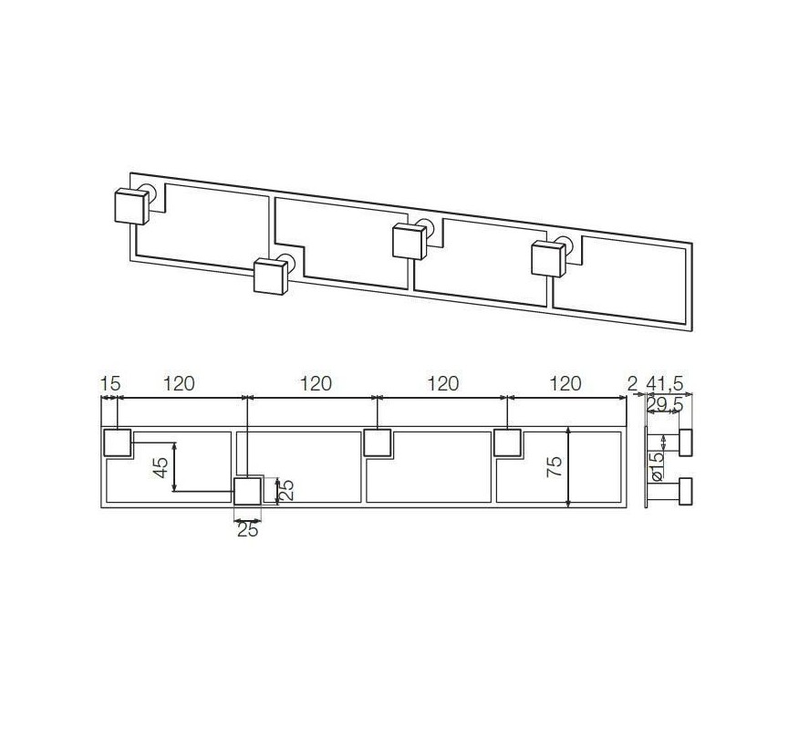 PERCHERO PX-4370 INOX MATE