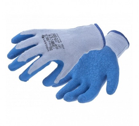 GUANTES PROTEC LATEX+ALGODON GRIP AZUL 10