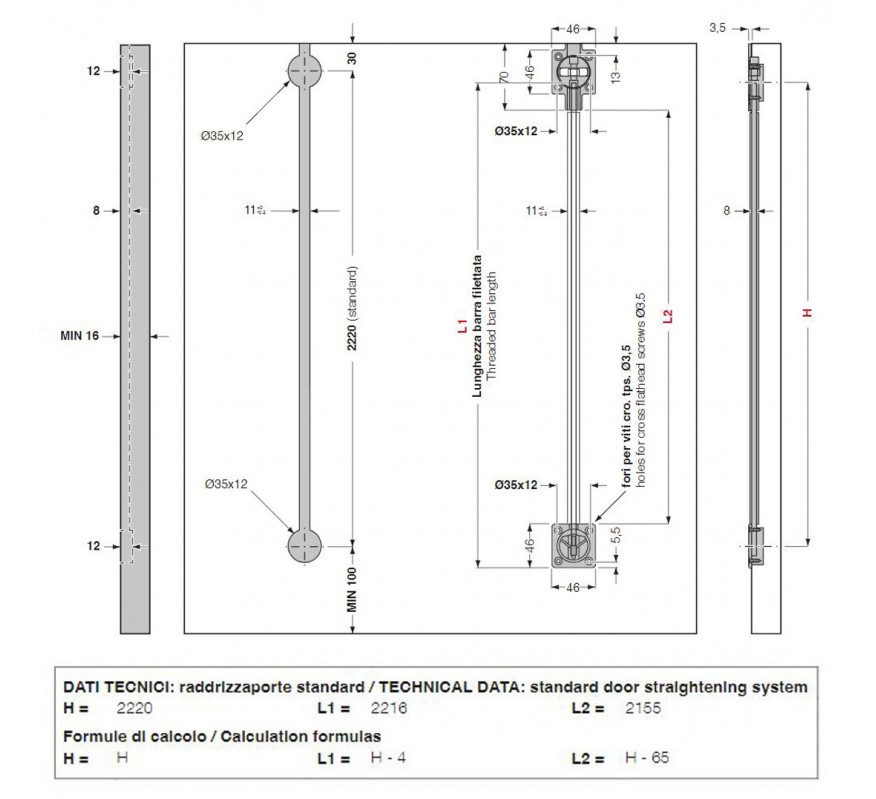 TENSOR PUERTA ARMARIO CINETTO REGULABLE BR04