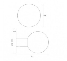 PERNIO MODELO 950/90 P.A. CANTO RECTO CROMO MATE