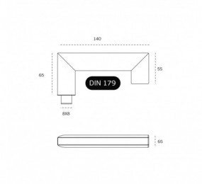 PERNIO MODELO 950/90 P.A. CANTO RECTO CROMO MATE