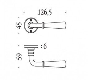 CERRADURA MULETILLA +DESBL. DIDHEYA I-4250/1