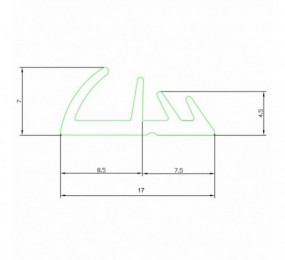 PERNIO MODELO 950/90 P.A. CANTO RECTO CROMO MATE