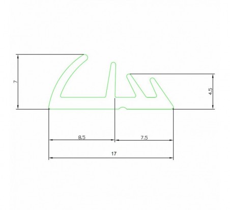 ROLLO 100M.L. BURLETE PVC 3332/17