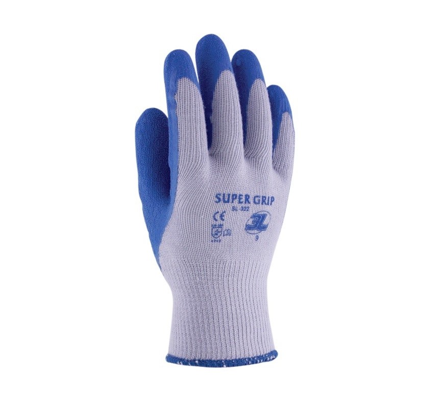 GUANTES LÁTEX +  ALGODÓN SUPERGRIP AZUL