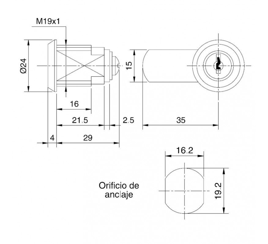 CERRADURA TIPO BUZÓN 180º OJMAR