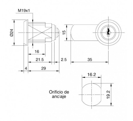 CERRADURA TIPO BUZÓN 180º OJMAR