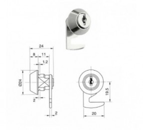 CERRADURA MULETILLA +DESBL. DIDHEYA I-4250/1