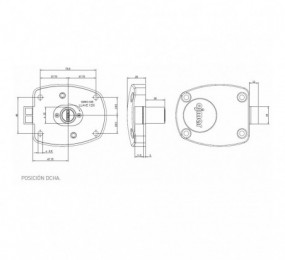 PERNIO MODELO 950/90 P.A. CANTO RECTO CROMO MATE