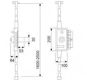 PERNIO MODELO 950/90 P.A. CANTO RECTO CROMO MATE