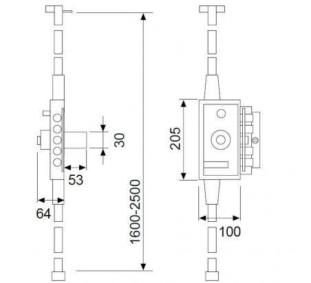 CERRADURA FAC SOBREPUESTA MB-86 PP GOLPE/LLAVE