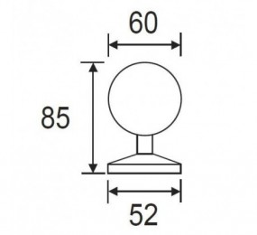 PERNIO MODELO 950/90 P.A. CANTO RECTO CROMO MATE