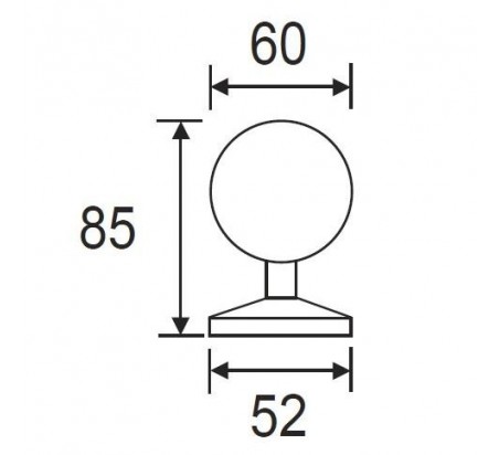 POMO PARA PUERTA ENTRADA BOLA PE/60