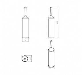 PERNIO MODELO 950/90 P.A. CANTO RECTO CROMO MATE