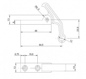 CERRADURA MULETILLA +DESBL. DIDHEYA I-4250/1