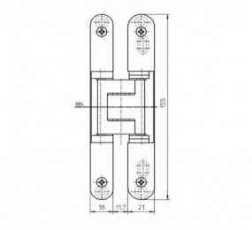 BISAGRA OCULTA TECTUS TE 640 3D A8 160KG