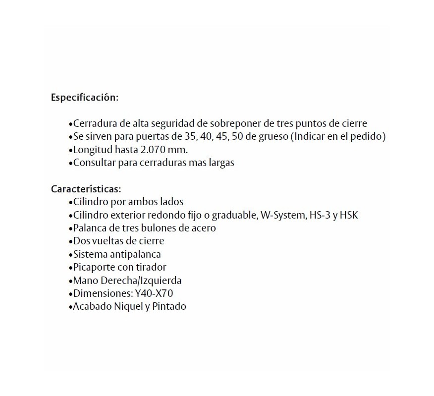 CERRADURA AZBE 9 CROMADA DERECHA