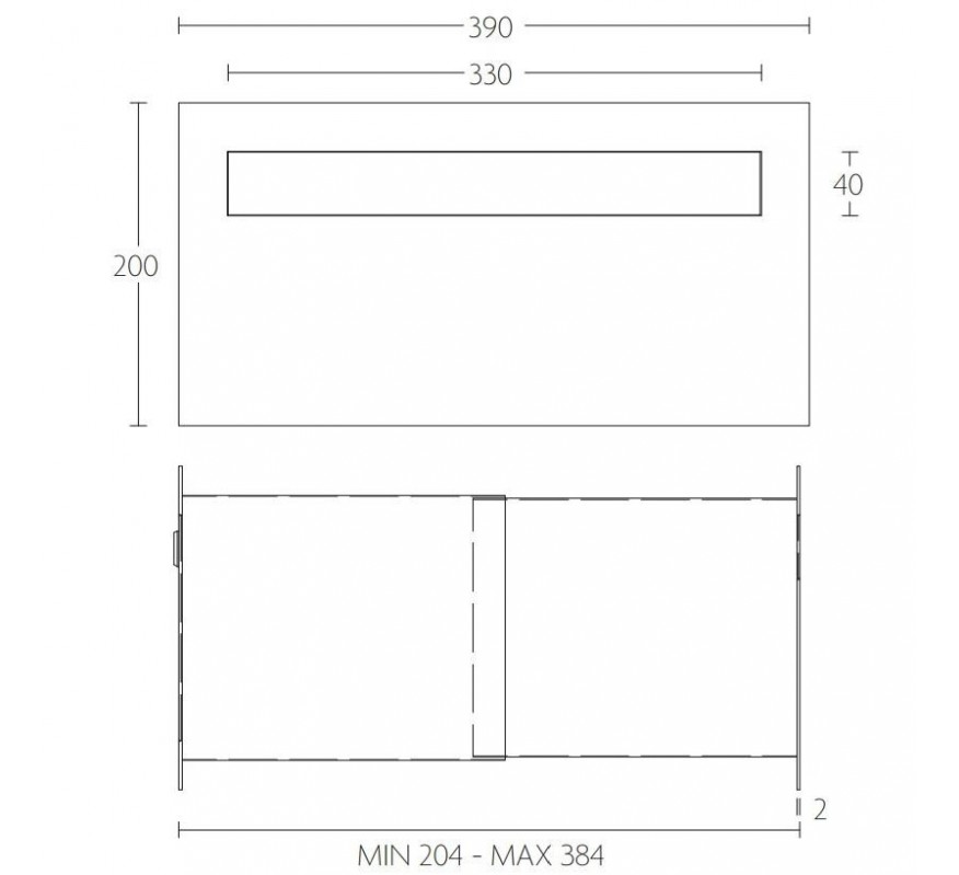 BUZON EMPOTRABLE SQUARE LSQ390