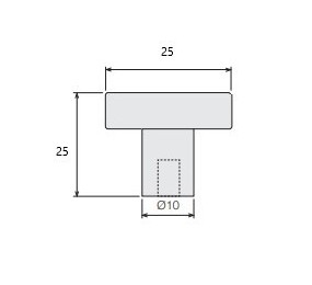 PERNIO MODELO 950/90 P.A. CANTO RECTO CROMO MATE