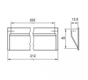 PERNIO MODELO 950/90 P.A. CANTO RECTO CROMO MATE