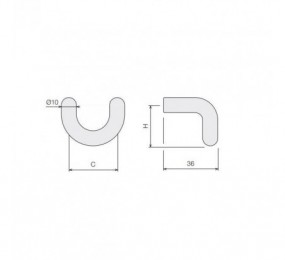 BISAGRA OCULTA AN150 3D (521) 40KG 110X24MM